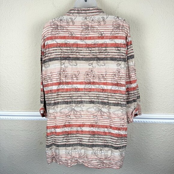 Vintage Maggie & Max Womens Multicolor 3/4 Sleeve Button-Up Shirt Size 3X Artsy - Picture 5 of 8
